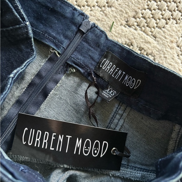 DollsKill | Current Mood Pleated Floral Denim Side Lace Up Y2K Grunge Mini Skirt - Picture 3 of 8